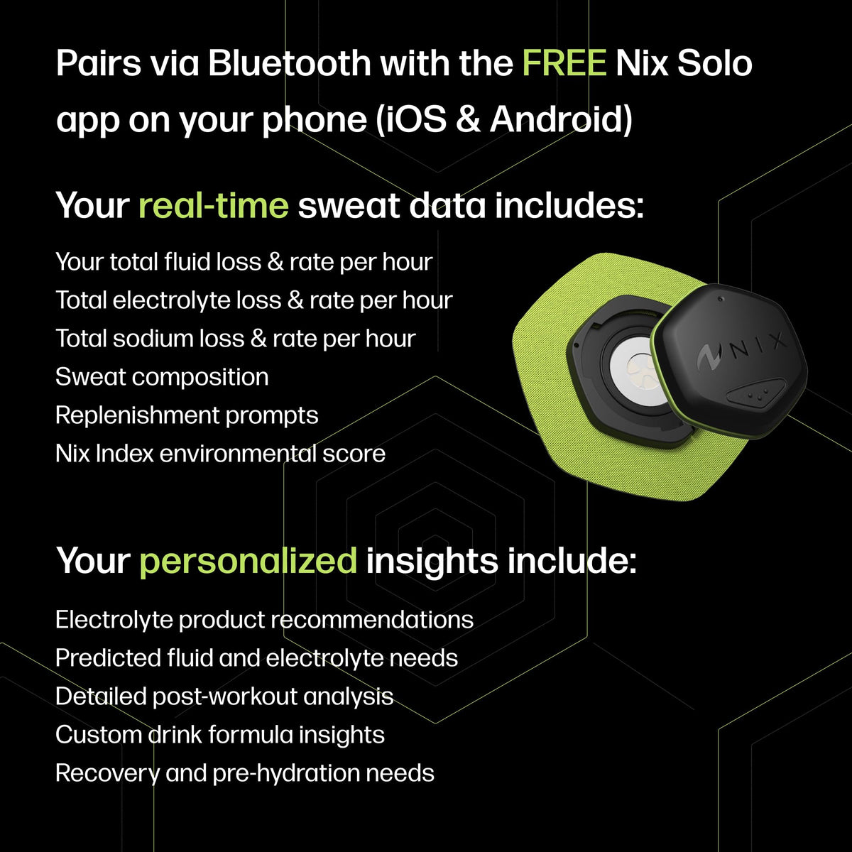 NIX Hydration Biosensor Starter Kit – Wearable Sweat Sensor for Athletes