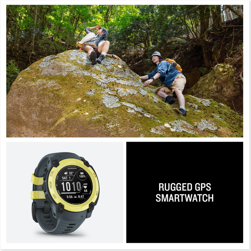 Garmin Instinct® E, Rugged GPS Smartwatch, 40mm, Electric Lime/Twilight