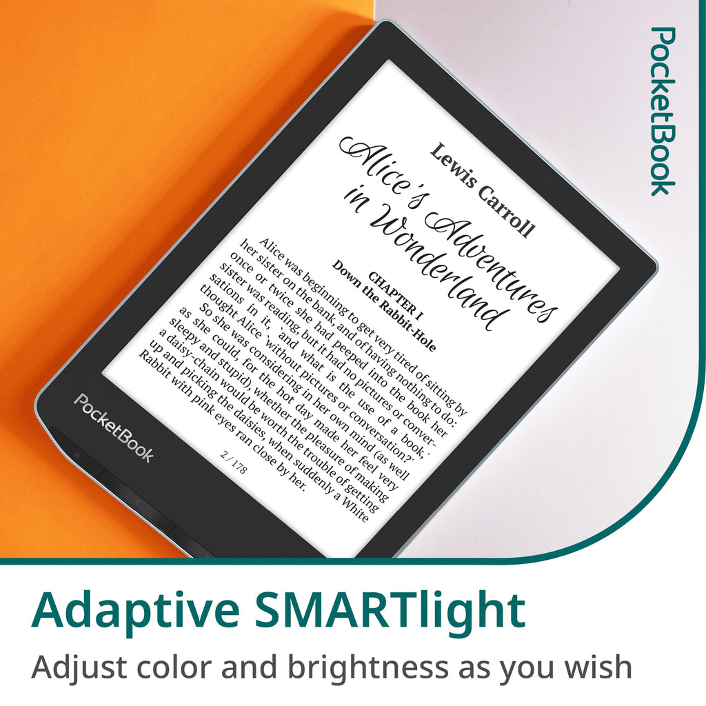 PocketBook Verse E-Reader with Flip Cover | Eye-Friendly 6'' E-Ink Carta™ HD Touchscreen | Adjustable SMARTlight | Up to 1 Month of Battery Life| E-Book Reader in Bright Blue