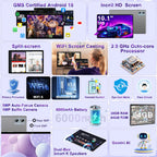 Tablet 2026 Android 15 Tablets with 2.0GHz Octa-Core, 30GB 64GB 2TB Expand, 10 inch Tablet with Keyboard, FHD IPS Display, Gemini AI, 8MP Camera, WiFi 6, 6000mAh, Widevine L1, BT 5.0 -Gray