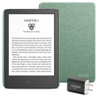 Kindle Essentials Bundle including Kindle (2024 release) - Matcha, Fabric Cover - Matcha, and Power Adapter
