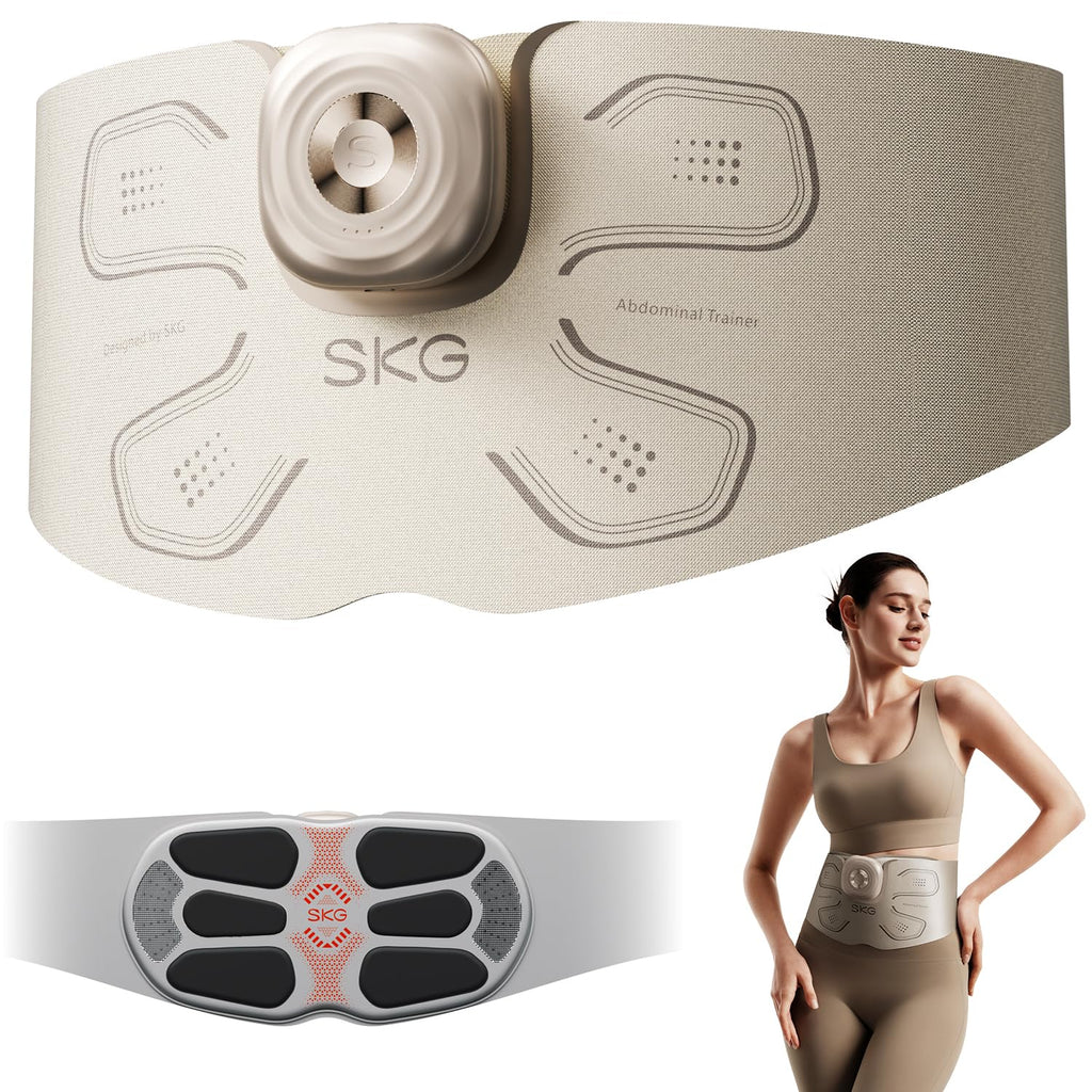 SKG QS500 FlexNova Dual-Action Abdominal Trainer Belt with Heat, Red Light