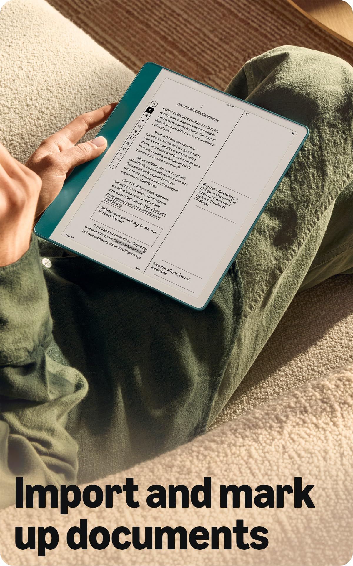 Amazon Kindle Scribe Essentials Bundle including Kindle Scribe (64GB) - Metallic Jade, Premium Pen, Leather Folio-Jade, and Power Adapter