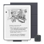 Amazon Kindle Scribe Essentials Bundle - Amazon Kindle Scribe (64GB) , Premium Pen, Plant-Based Leather Folio Cover-Graphite & Power Adapter