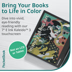 PocketBook Era Color Ereader - 7 Inch E Ink Kaleido 3 Screen - Eye-Friendly Audio-Book & E-Book Reader - Text-to-Speech - Waterproof IPX8 - Bluetooth & Speakers - WiFi Cloud Sync - 32GB Storage