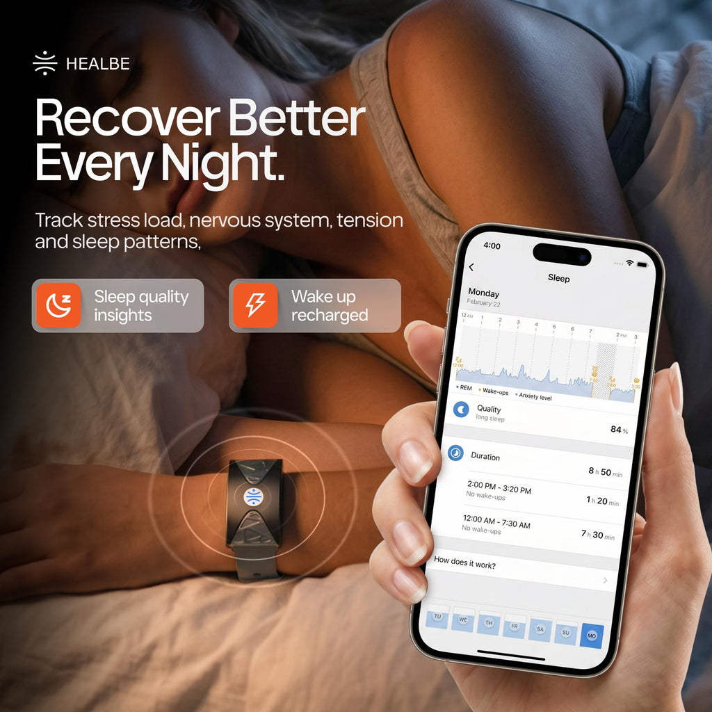 HEALBE Fitness Tracker - Auto Calorie, Hydration, Stress & Sleep Monitor