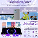 Tablet 2026 Android 15 Tablets with 2.0GHz Octa-Core, 30GB 64GB 2TB Expand, 10 inch Tablet with Keyboard, FHD IPS Display, Gemini AI, 8MP Camera, WiFi 6, 6000mAh, Widevine L1, BT 5.0 -Gray
