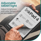 PocketBook InkPad 4 | Eye-Friendly Audio & E-Book Reader | Large 7.8ʺ E-Ink Display | Anti-Scratch Protection | Text-to-Speech Function | Bluetooth® | Built-in Speaker | SMARTlight | IPX8 Waterproof