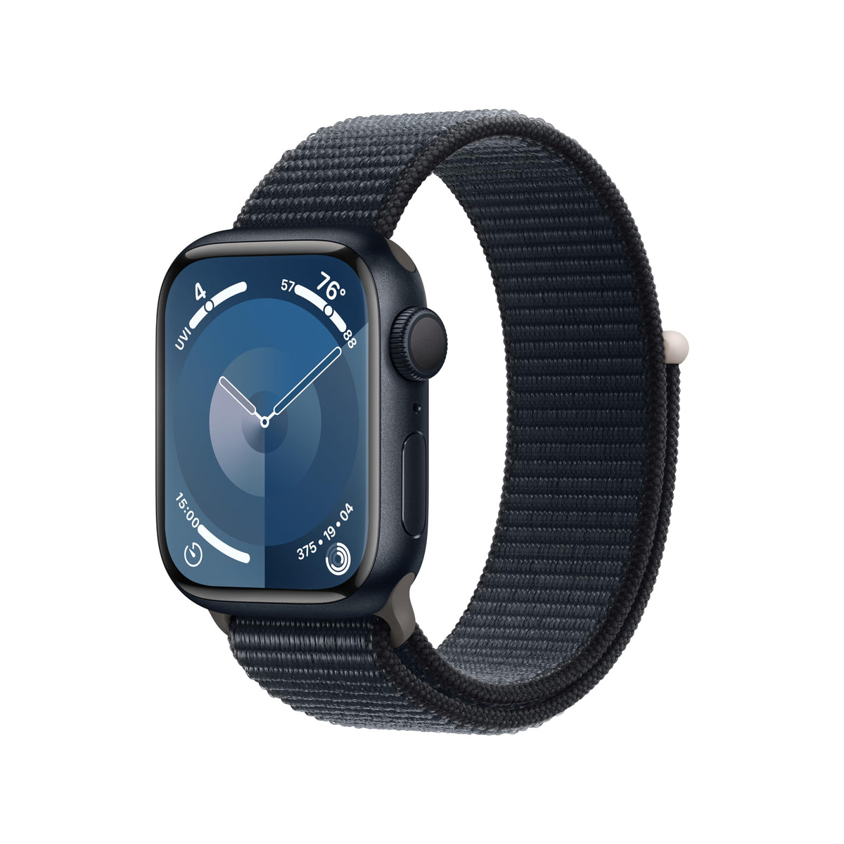 Apple Watch Series 9 [GPS , 45mm] - Starlight Aluminum Case with Starlight Sport Band, M/L (Renewed)