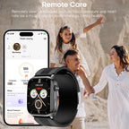 Smart Watches for Men Women with Airbag Cuff, Health Watch with 24/7 Blood Pressure/Heart Rate/Blood Oxygen/Sleep Monitor, SOS, 2.06" AMOLED Display Fitness Tracker Watch for Android iPhone