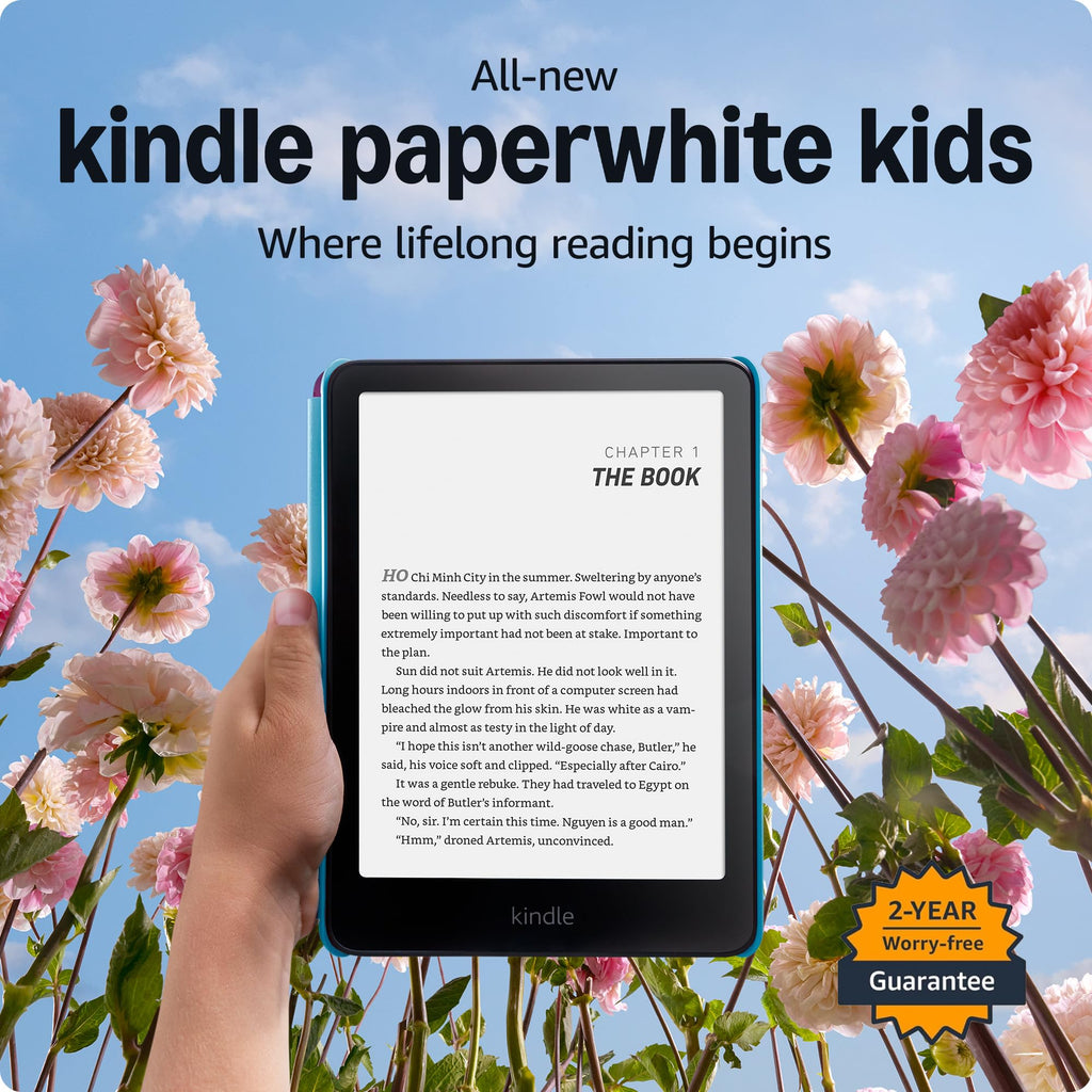 Kindle Paperwhite Kids Essentials Bundle including All-new Kindle Paperwhite Kids (16GB) - The Diary of a Wimpy Kid and Power Adapter