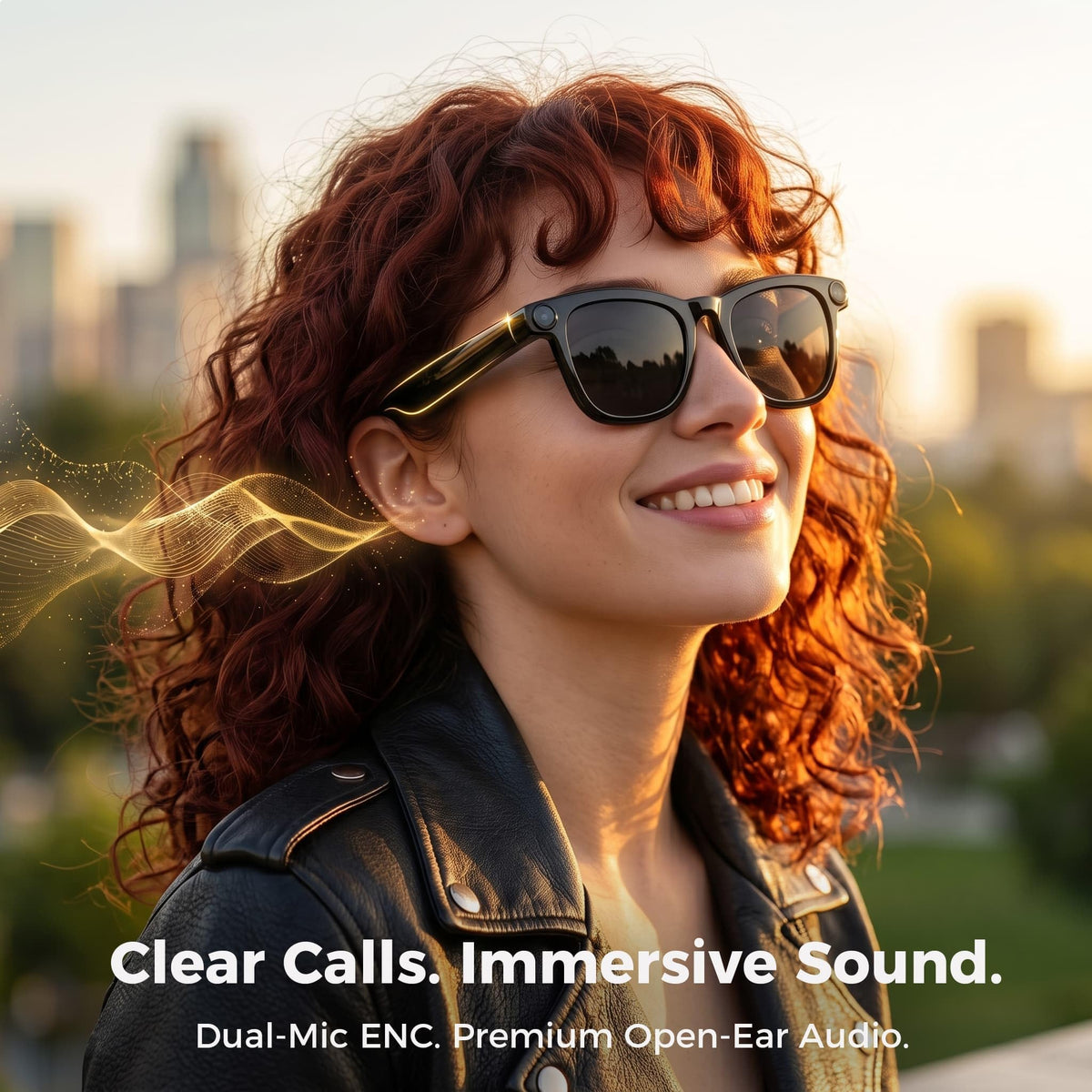 AI Smart Glasses, 8MP 4K POV Camera, EIS HD Video, Translation