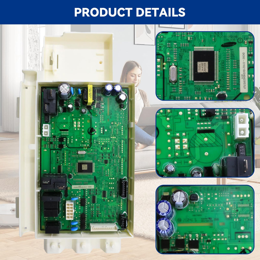 DC92-01621D Washer Control Board for Samsung WF42H5200AF/A2-00,WF42H5200AW/A2-00 Models Washer Electronic Control Board, Replace Number PD00038551,3996762,AP5810013,PS9605964,EAP9605964