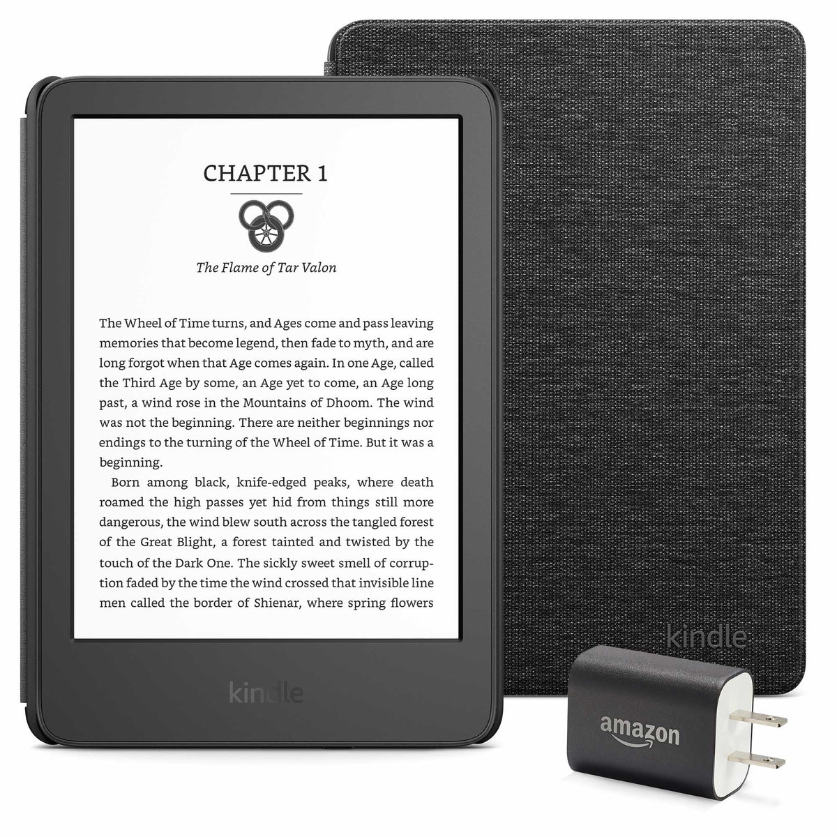 Kindle Essentials Bundle including Kindle (2024 release) - Matcha, Fabric Cover - Matcha, and Power Adapter